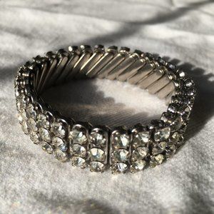Vintage Rhinstone Bracelet Expandable